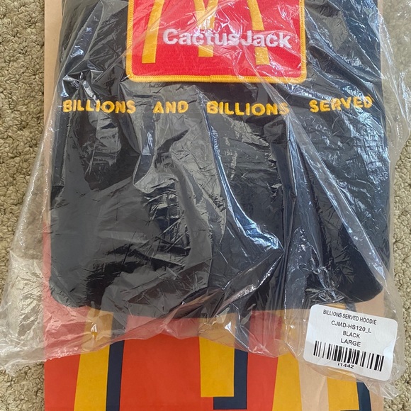 Travis Scott x McDonald's Billions Served Hoodie | Color: Black | Size: M | Alptutu's Closet
